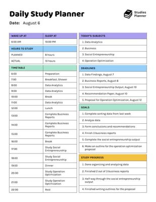 스터디 플래너: 시간을 초월한 학습의 비밀